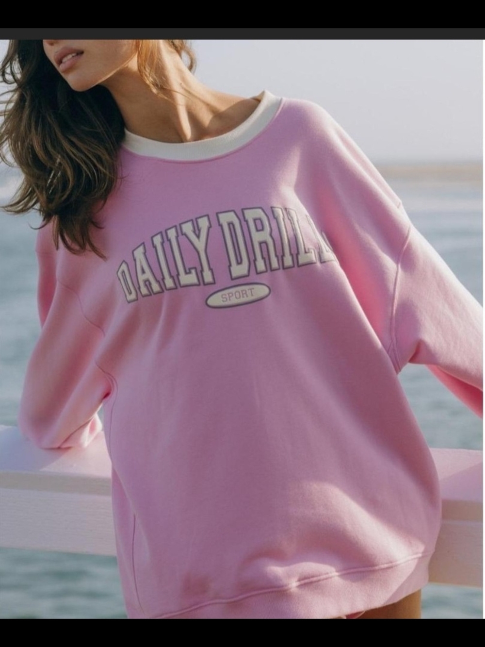 NEW Daily Drills Taffy Oversized Crew Sweatshirt XS/S # SOLD OUT